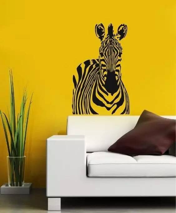mural art zebra